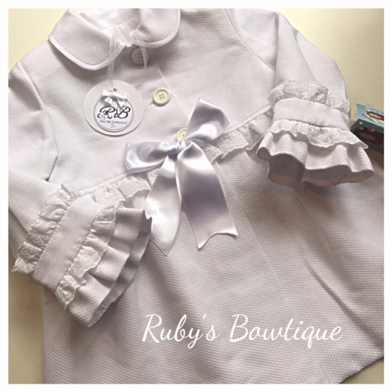 RB Pink Ruffle Back Coat - Image 4