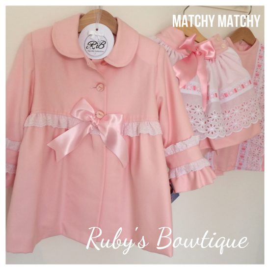 RB Pink Ruffle Back Coat - Image 6