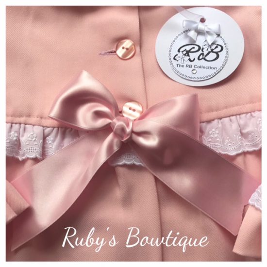 RB Pink Ruffle Back Coat - Image 3