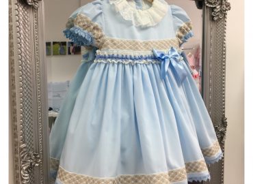 Baby Blue & Camel RB Dress