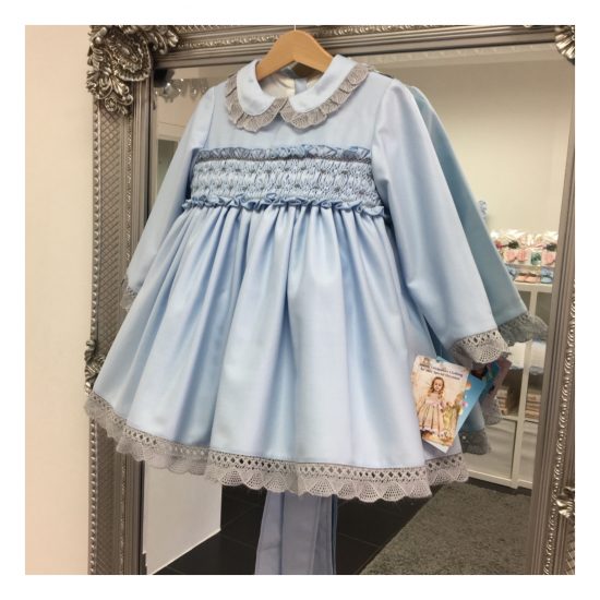 RB Baby Blue & Grey Smocked - Image 3
