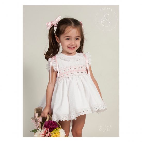 Sonata White Smocked Dress - Image 5