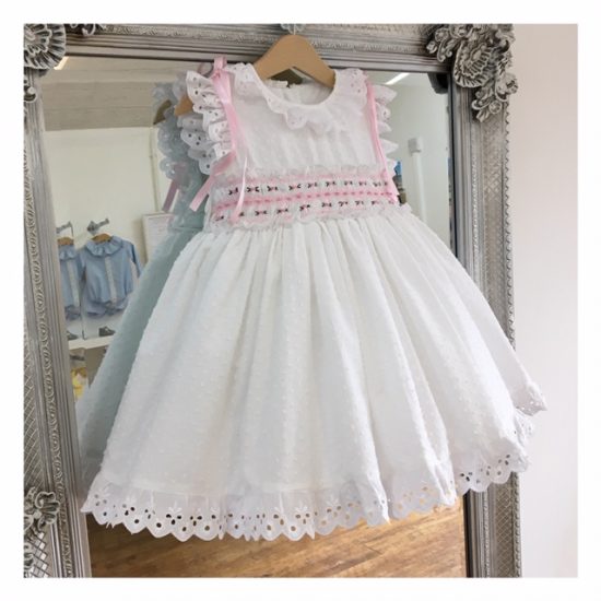 Sonata White Smocked Dress