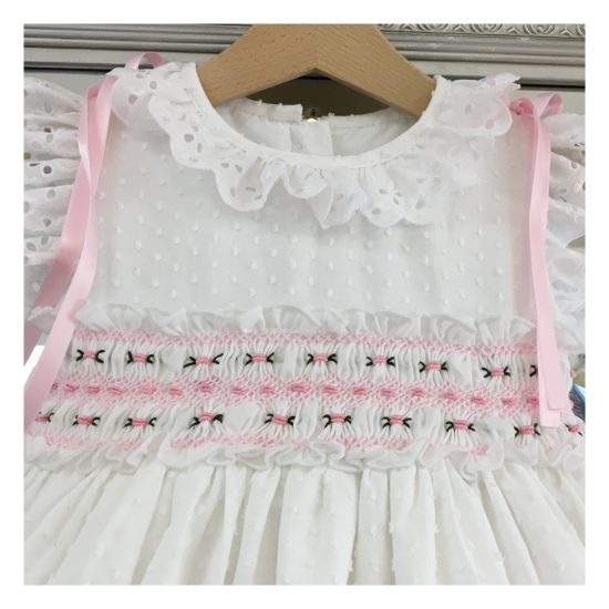 Sonata White Smocked Dress - Image 4
