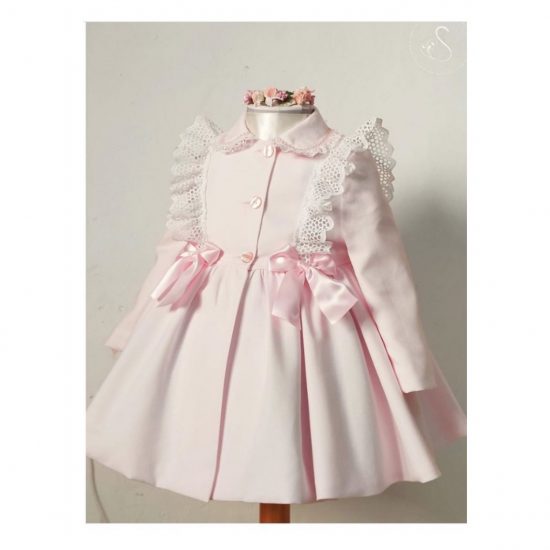 Sonata Lace Coat Baby Pink
