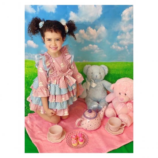RB Teddy Print Ruffle Dress - Image 7