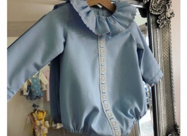 Baby Blue RB Ruffle Romper