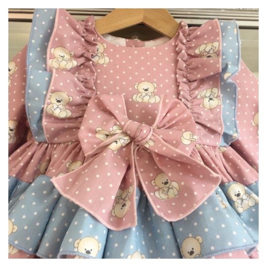 RB Teddy Print Ruffle Dress - Image 3