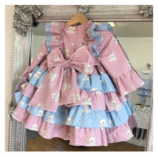 RB Teddy Print Ruffle Dress - Image 4