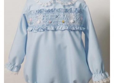 Baby Blue RB Smocked Bunny