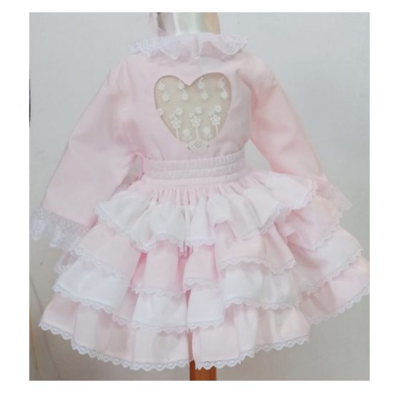 Pink RB Ruffle Skirt