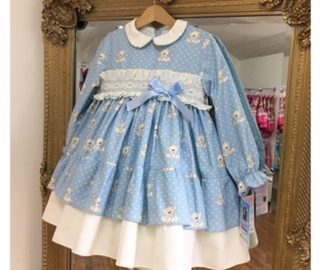 Blue RB Teddy Bear Smocked