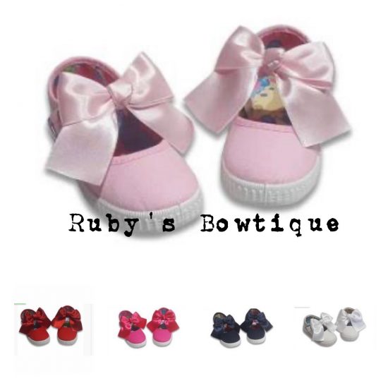 Angelitos Canvas Bow Shoes