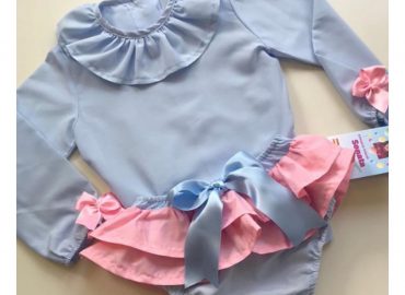 Blue & Pink Ruffle RB Skort