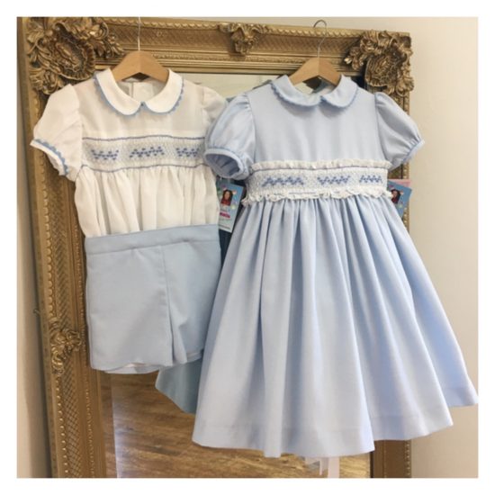 Baby Blue Royal Smocked Dress - Image 2
