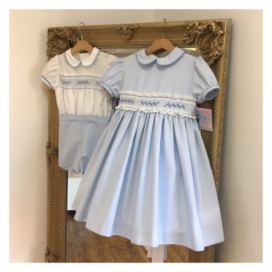 Baby Blue Royal Smocked Dress