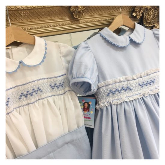 Baby Blue Royal Smocked Dress - Image 3