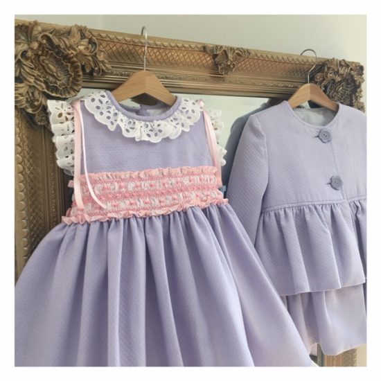 Baby Pink & Lilac Smocked - Image 3