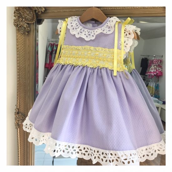 Baby Lilac & Yellow Smocked - Image 3