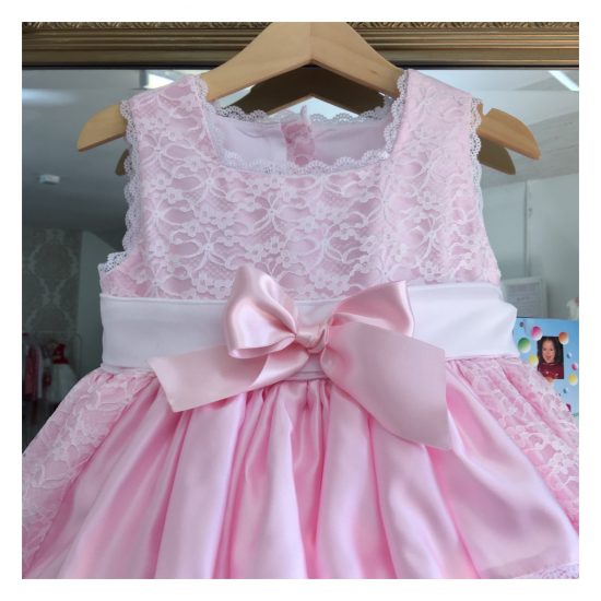 Baby Pink Satin RB Ruffle - Image 2