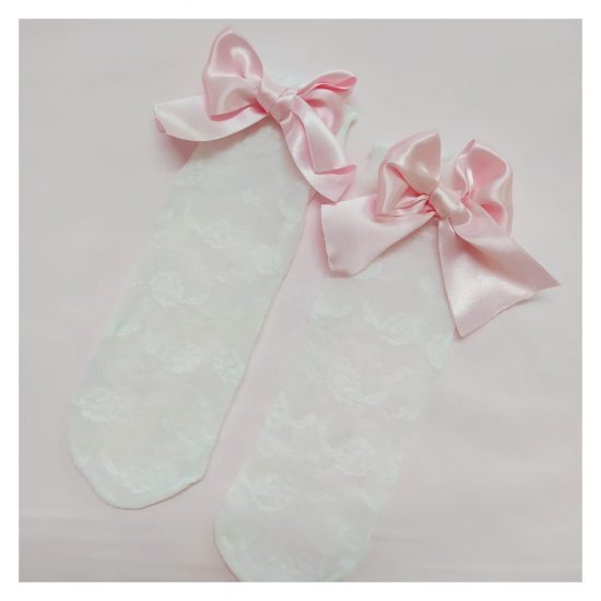 Christmas RB Lace Bow Socks - Image 3