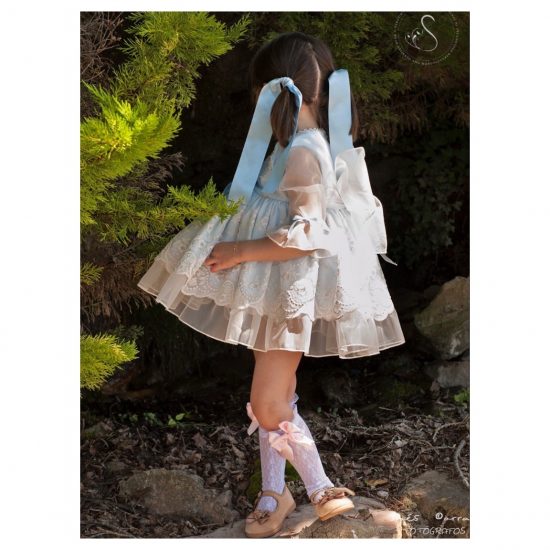 Baby Blue Organza Sonata Dress - Image 3