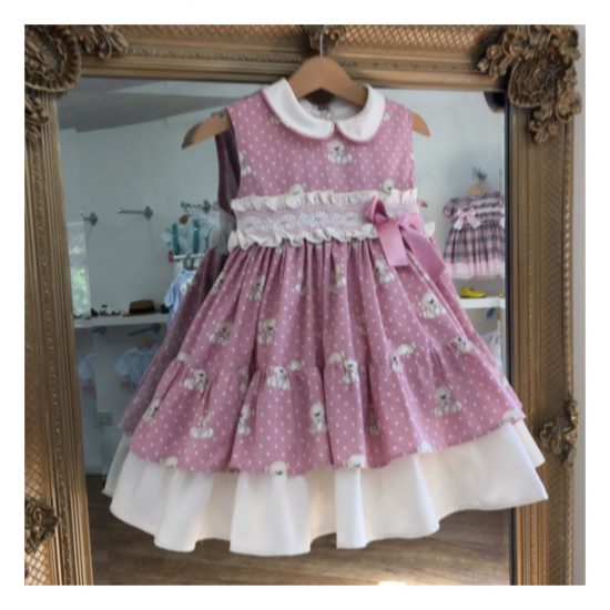 Pink RB Sleeveless Teddy Smocked