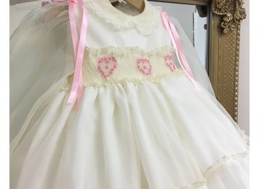 RB Pink Heart Smocked Organza
