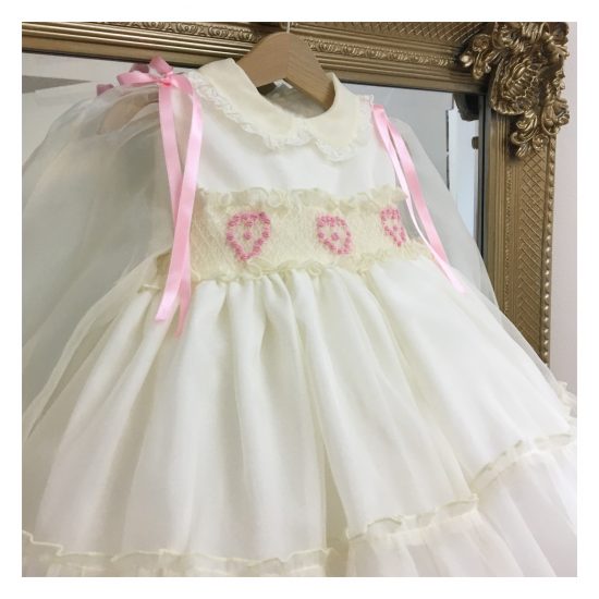 RB Pink Heart Smocked Organza