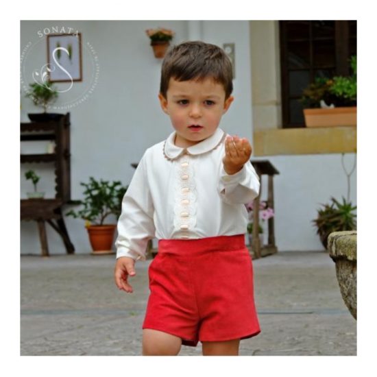 Baby Boys Red Velvet Sonata
