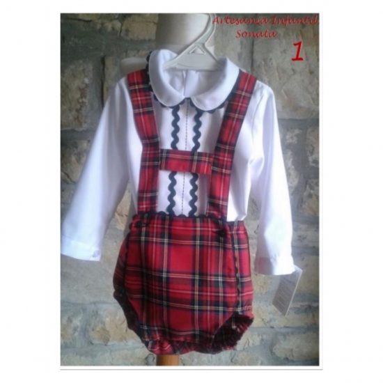 Baby Tartan Boys Romper Sonata