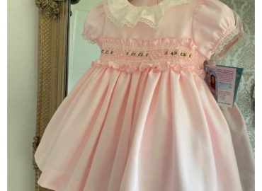 Sonata Pink Lace Smocked Dress