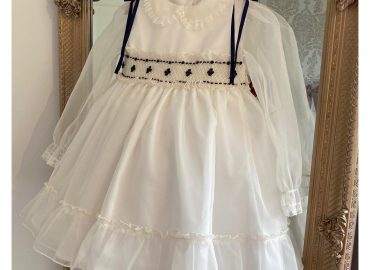 Navy Organza Smocked Sonata