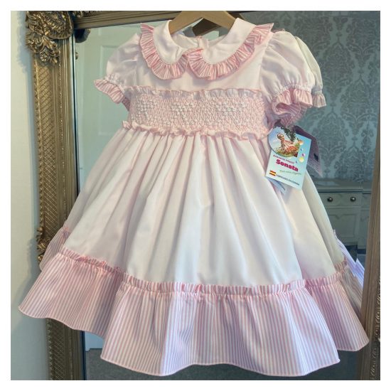 Bow Smocked RB Candystripe Dress