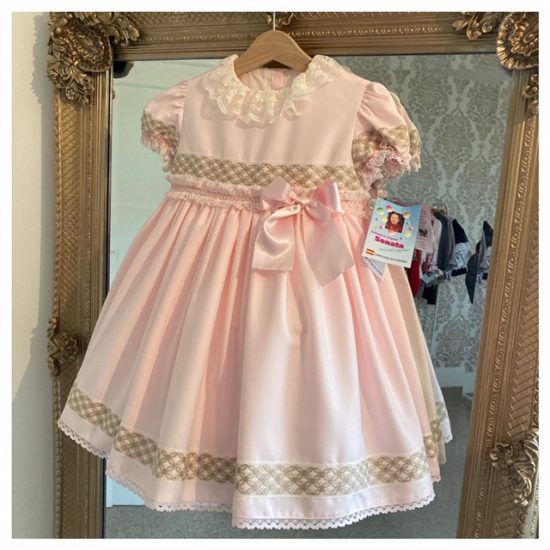 A Baby Pink & Camel RB Dress