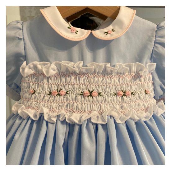 Baby Blue & Pink RB Smocked
