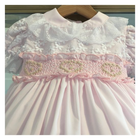 Pink RB Heart Smocked Dress - Image 2