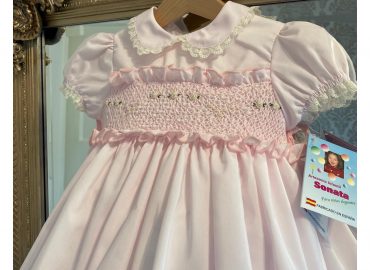 Pink Double RB Smocked Dress