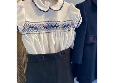 Sonata Boy Navy Smocked Set