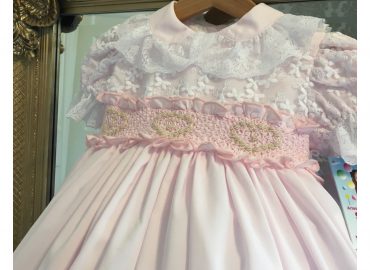 Pink RB Heart Smocked Dress