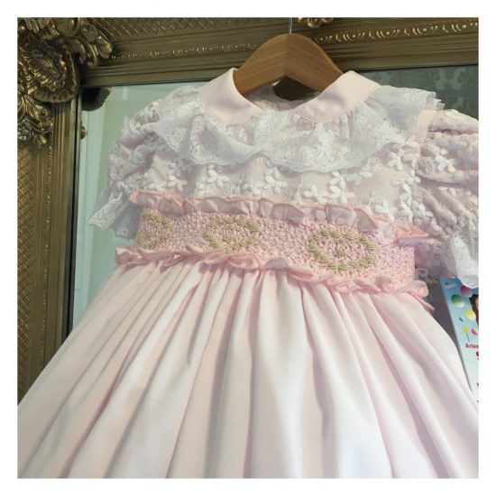 Pink RB Heart Smocked Dress