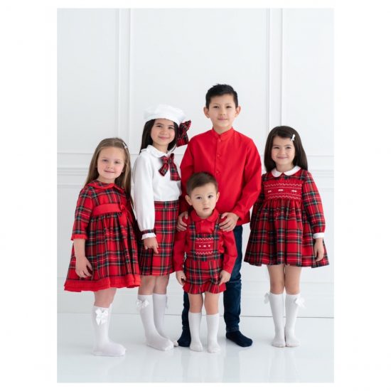 RB Red Tartan Smocked Dress - Image 2