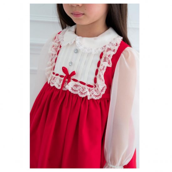 RB Red Bib Organza Dress