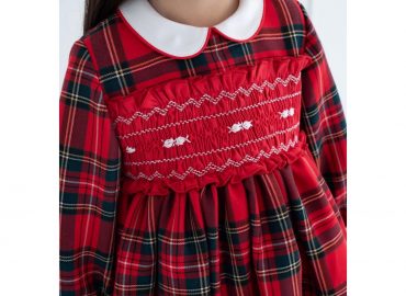 RB Red Tartan Smocked Dress