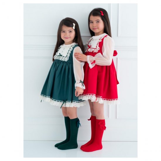 RB Green Bib Organza Dress
