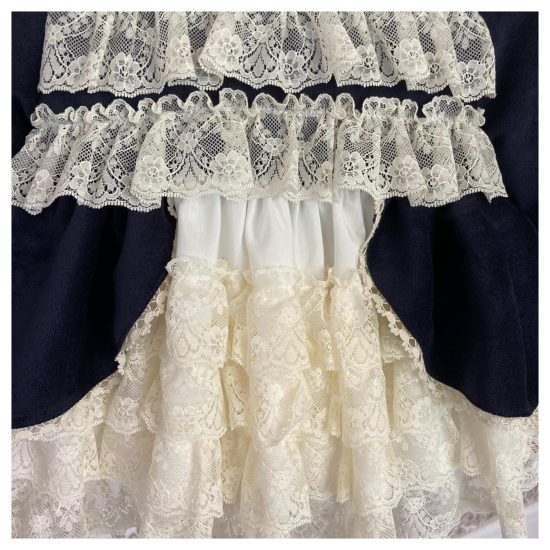 RB Navy & Lace Ruffle Dress - Image 2