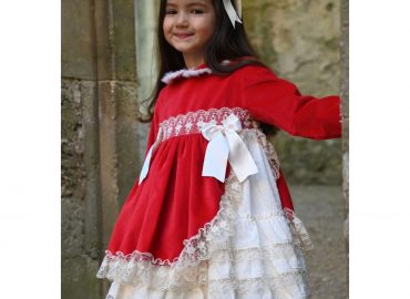 RB Red Velvet & Lace Dress
