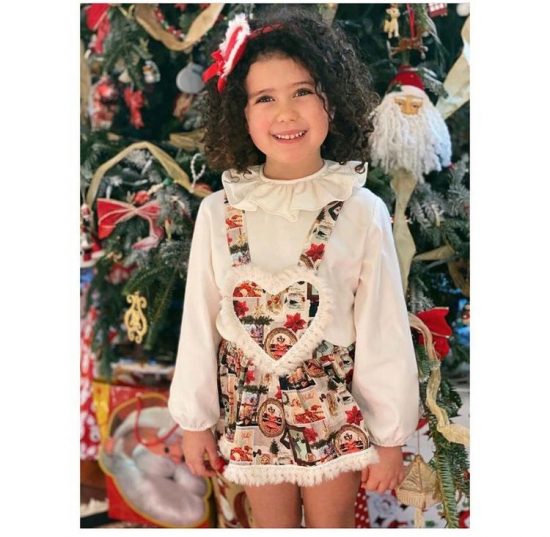 RB Christmas Print Heart Skort
