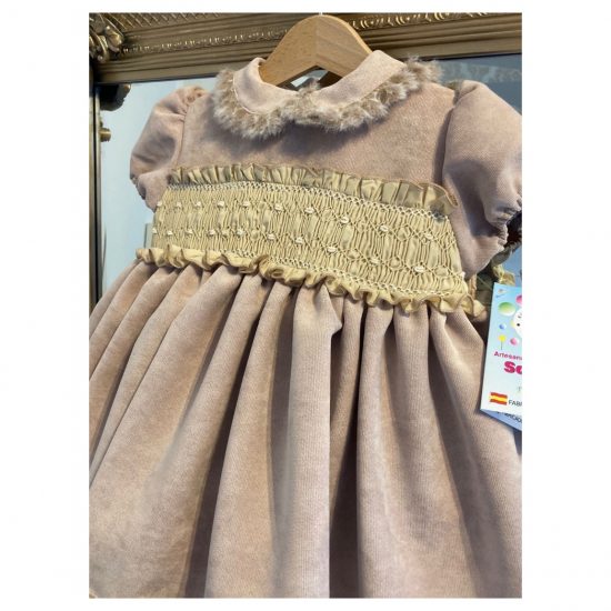 RB Camel Smocked Dress - Image 2
