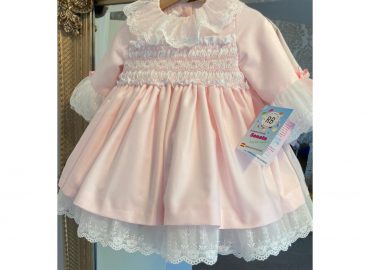 Pink Sonata Ruffle Smocked Dress